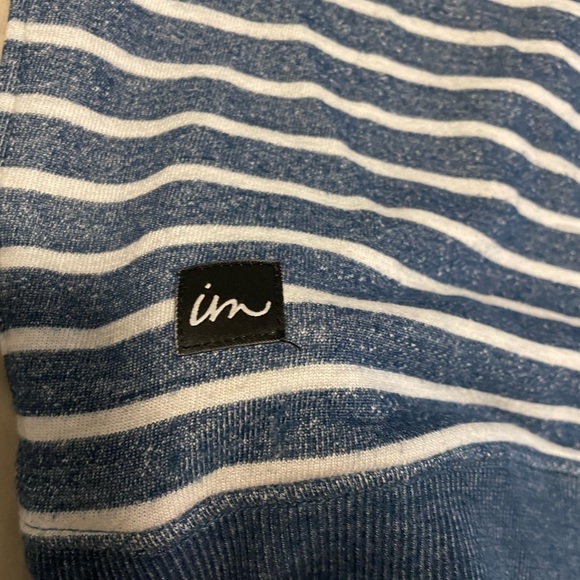 Imperial Motion IM Striped White and Blue Pullover Sweater Women’s Medium - Picture 2 of 7